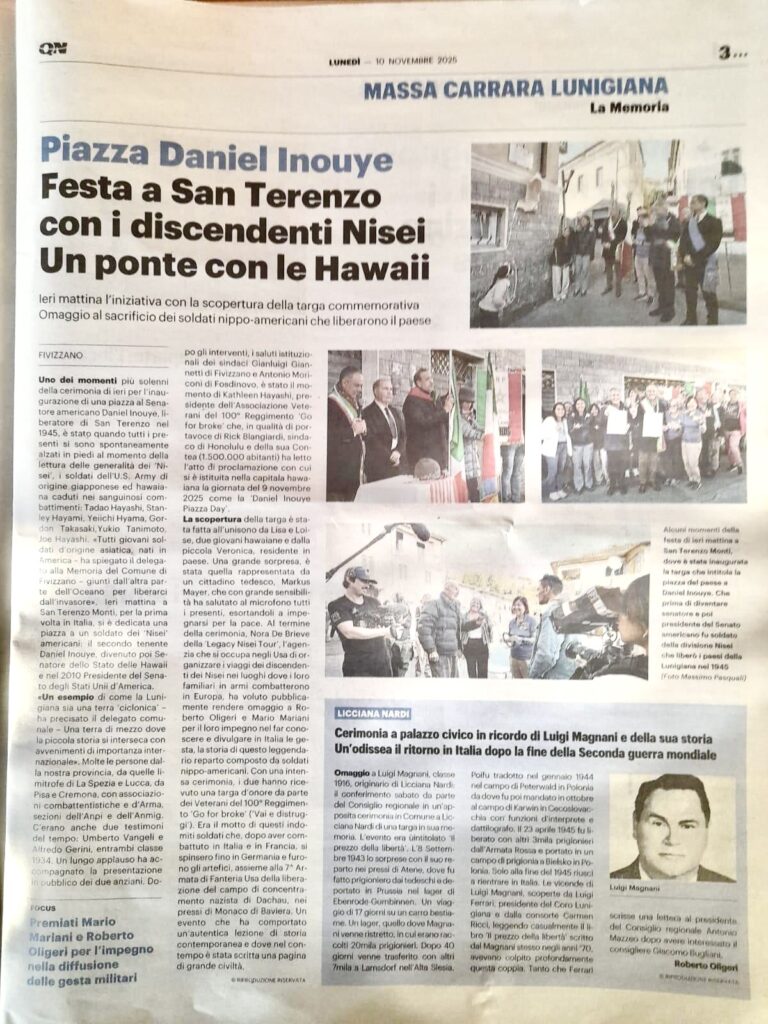 The 100th Seeds of Aloha documentary shoot in San Terenzo Italy